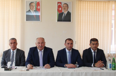 Ucar rayon İcra Hakimiyyəti Başçısı Mənsur Məmmədovun 21 may 2025-ci il tarixində Ramal kəndində səyyarı qəbulu keçirilib