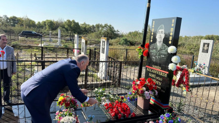 Allahverdi Səfiyevin şəhid olmasının ildönümü ilə əlaqədar məzarı ziyarət olundu