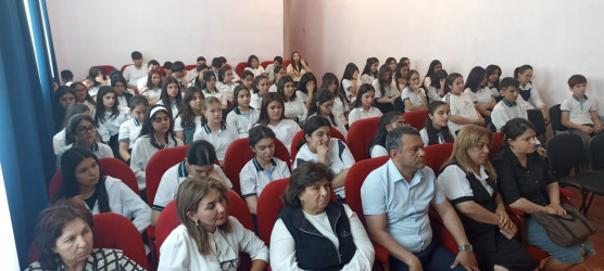 Ucar şəhər 1 nömrəli texniki və humanitar fənlər təmayüllü məktəb-liseydə İnsan hüquqları aylığı çərçivəsində “Uşaqların təhsil hüquqlarının qorunması”, “Narkomaniyaya yox deyək”, “Erkən və qohumlararası nikahların mənfi nəticələri”, “Dini radikalizm” mövzularında maarifləndirici tədbir keçirilmişdir