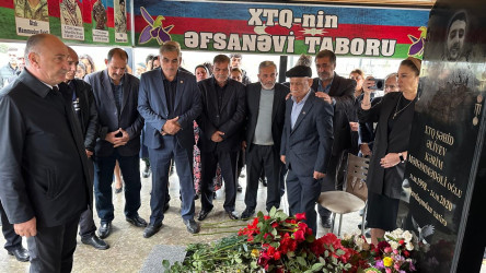 Ucar rayonunda Vətən müharibəsində şəhid olan Kərim Əliyevin ildönümü ilə əlaqədar məzarı ziyarət olundu