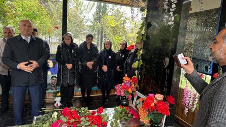 Ucar rayonunda Vətən müharibəsində şəhid olan Hikmət İbrahimovun ildönümü ilə əlaqədar məzarı ziyarət olundu