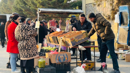 31 Dekabr - Dünya Azərbaycanlılarının Həmrəyliyi Günü və Yeni il ərəfəsində Ucar rayonunda kənd təsərrüfatı və ərzaq məhsullarının satış yarmarkası təşkil olunub