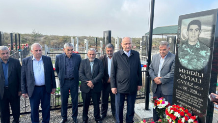Ucar rayonunda Vətən müharibəsində şəhid olan Niftalı Mehdilinin ildönümü ilə əlaqədar məzarı ziyarət olundu