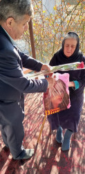 Ucar rayonunda 8 mart Beynəlxalq Qadınlar Günü münasibəti ilə şəhid ailələrini ziyarət edildi