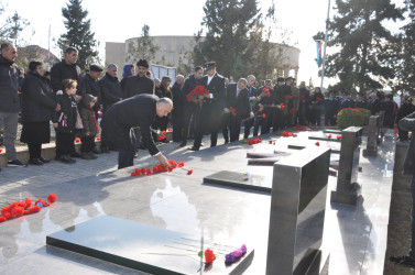 Ucar rayonunda 20 Yanvar şəhidləri ziyarət edildi