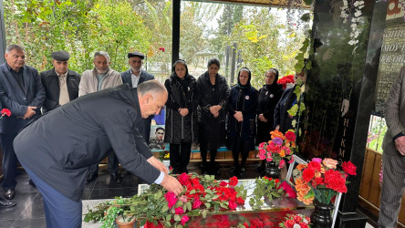 Ucar rayonunda Vətən müharibəsində şəhid olan Hikmət İbrahimovun ildönümü ilə əlaqədar məzarı ziyarət olundu