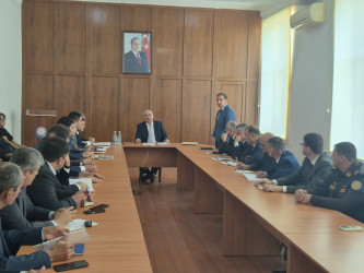 26 sentyabr 2025-ci il tarixdə Ucar Rayon İcra Hakimiyyəti Başçısı Mənsur Məmmədov müşavirə keçirdi