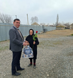 Ucar rayonunda 8 Mart - Beynəlxalq Qadınlar Günü münasibəti ilə şəhid ailələri ziyarət edildi