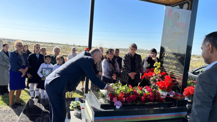 Ucar rayonunda Vətən müharibəsində şəhid olan Təbriz Bəkirovun ildönümü ilə əlaqədar məzarı ziyarət olundu