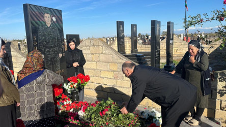 Ucar rayonunda Vətən müharibəsində şəhid olan Samir Qəfərlinin ildönümü ilə əlaqədar məzarı ziyarət olundu