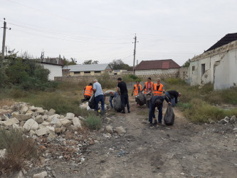 Ucar rayonunda Təmiz ölkəm aksiyası çərçivəsində iməcilik kecirilib