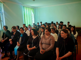 Ucar rayon Alpout kənd 1 nömrəli tam orta məktəbdə “Narkomaniyaya yox deyək”, “Uşaqların təhsildən yayınmalarının qarşısının alınması”, “Məişət zorakılığının qarşısının alınması” və “Erkən və qohumlararası nikahların mənfi nəticələri” mövzularında maarifləndirici tədbir keçirilmişdir