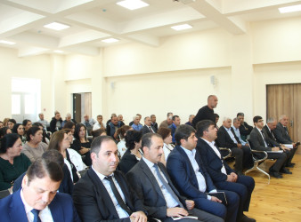 Ucar rayon İcra Hakimiyyəti Başçısı Mənsur Məmmədovun 24 sentyabr 2025-ci il tarixdə Qazyan kəndində səyyar qəbulu keçirilib