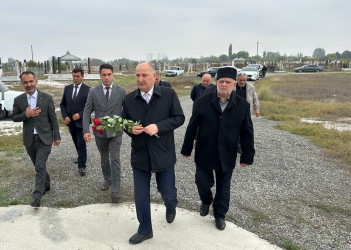 Ucar rayonunda Vətən müharibəsində şəhid olan Rəcəb Məmmədovun ildönümü ilə əlaqədar məzarı ziyarət olundu