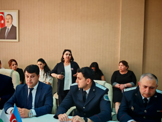 Ucar rayonunda İnsan hüquqları aylığı çərçivəsində “Əcnəbi və vətəndaşlığı olmayan şəxslərin hüquq və vəzifələri” mövzusunda maarifləndirici tədbir keçirilmişdir
