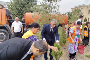 Ucar rayonunda “27 sentyabr – Anım Günü” və “Şəhərsalma və Memarlıq İli” çərçivəsində ağacəkmə aksiyası keçirilib