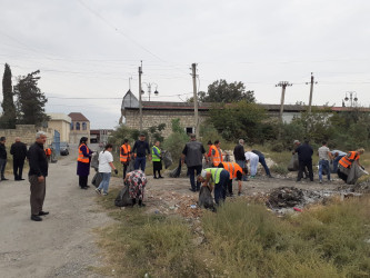 Ucar rayonunda Təmiz ölkəm aksiyası çərçivəsində iməcilik kecirilib