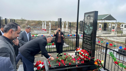 Ucar rayonunda Vətən müharibəsində şəhid olan Niftalı Mehdilinin ildönümü ilə əlaqədar məzarı ziyarət olundu