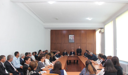 Ucar Rayon İcra Hakimiyyətinin, təhsil işçilərinin, hüquq mühafizə orqanlarının iştirakı ilə tədbir keçirilmişdir