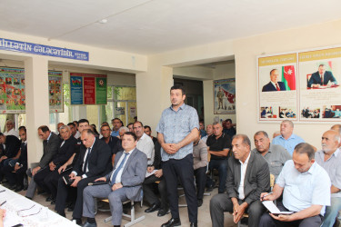 Ucar rayon İcra Hakimiyyəti Başçısı Mənsur Məmmədov 17 iyun 2026-cı il tarixdə Bağban kəndində səyyar qəbul keçirib