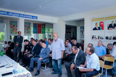 Ucar rayon İcra Hakimiyyəti Başçısı Mənsur Məmmədov 17 iyun 2026-cı il tarixdə Bağban kəndində səyyar qəbul keçirib