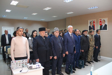 Ucar rayonunda “Vətənpərvərlik və milli–mənəvi dəyərlər” mövzusunda konfrans keçirilib