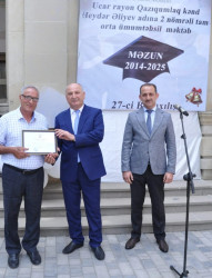 Ucar rayonunda 14 iyun 2025-ci il tarixdə “Son zəng” tədbiri keçirilib