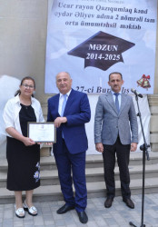 Ucar rayonunda 14 iyun 2025-ci il tarixdə “Son zəng” tədbiri keçirilib
