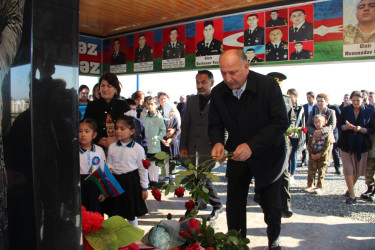 Ucar rayonunda Vətən müharibəsində şəhid olan Kərim Əliyevin  ildönümü ilə əlaqədar məzarı ziyarət olundu