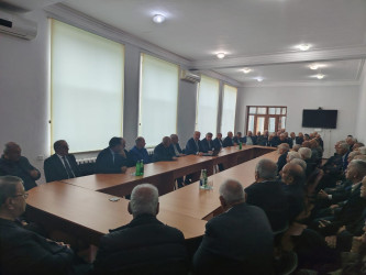 Ucar rayonunda ağsaqqallarla görüş keçirilib