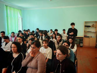 Ucar rayon Alpout kənd 1 nömrəli tam orta məktəbdə “Narkomaniyaya yox deyək”, “Uşaqların təhsildən yayınmalarının qarşısının alınması”, “Məişət zorakılığının qarşısının alınması” və “Erkən və qohumlararası nikahların mənfi nəticələri” mövzularında maarifləndirici tədbir keçirilmişdir