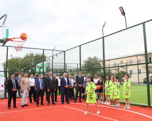 Ucar rayonunda “Sağlam məhəllə”nin idman zonası istifadəyə verilib