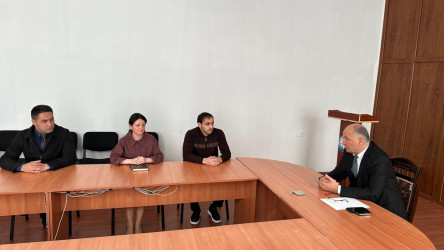 Ucar rayonunda Aprel döyüşlərinin iştirakçısı Kərimov Azər Azad oğlu ilə görüş keçirilib