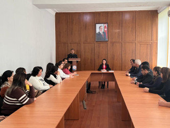 Ucar rayonunda “Gender əsaslı zorakılıqla mübarizə” mövzusunda tədbir keçirilmişdir